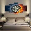 English Darts - Abstract 5 Panel Canvas Art Wall Decor