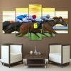 Fast Horse Racing - Sport 5 Panel Canvas Art Wall Decor