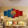 Fc Barcelona 9 - Sport 5 Panel Canvas Art Wall Decor