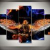 Firefighter 9 - Abstract 5 Panel Canvas Art Wall Decor
