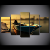Fishing Boat - Fishing 5 Panel Canvas Art Wall Decor