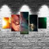 Flash Vs Arrow - Movie 5 Panel Canvas Art Wall Decor