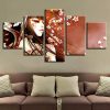 Flowers Girl - Abstract 5 Panel Canvas Art Wall Decor