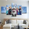 Frozen - Cartoon 5 Panel Canvas Art Wall Decor