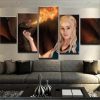 Game Of Thrones Dragon And Targaryen - Movie 5 Panel Canvas Art Wall Decor