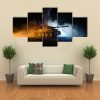 German Tank In Action - Gaming 5 Panel Canvas Art Wall Decor
