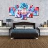 Goku Super Saiyan Dragon Ball - Anime 5 Panel Canvas Art Wall Decor