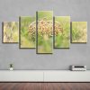Gold Heart-Shaped - Abstract 5 Panel Canvas Art Wall Decor