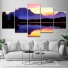 Grand Teton Mount Moran Sunset - Nature 5 Panel Canvas Art Wall Decor