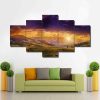 Grassland Sunshine - Nature 5 Panel Canvas Art Wall Decor