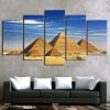 Great Pyramid Of Giza Egypt - Nature 5 Panel Canvas Art Wall Decor