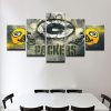 Green Bay Packers Helmet - Sport 5 Panel Canvas Art Wall Decor