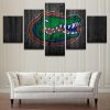 Green Florida Gators - Sport 5 Panel Canvas Art Wall Decor
