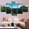 Green Mountain Lakes Beautiful 1 - Nature 5 Panel Canvas Art Wall Decor