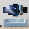 Group Of Comets Of Space Attacks Peace Planets - Space 5 Panel Canvas Art Wall Decor