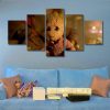 Guardians Of The Galaxy - Movie 5 Panel Canvas Art Wall Decor