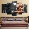 Gym Fitness Dumbbells - Bodybuilding 5 Panel Canvas Art Wall Decor