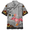 Halloween Flamingo Pumpkins Hawaian Shirt