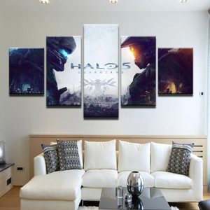 Halo 5 Guardians - Gaming 5 Panel Canvas Art Wall Decor