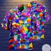 Happy Cat Rainbow Color Hawaiian Shirt