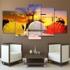 Hardhat Construction Site - Career 5 Panel Canvas Art Wall Decor