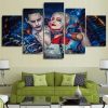 Harley Quinn & Joker Inspired 5 Panel Canvas Art Wall Decor
