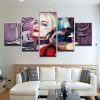 Harley Quinn Margot Robbie Batman - Dc 5 Panel Canvas Art Wall Decor