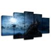 Harry Potter Castles 7 - Movie 5 Panel Canvas Art Wall Decor