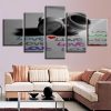 Headphones - Music 5 Panel Canvas Art Wall Decor