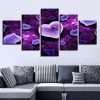 Heart Shape - Abstract 5 Panel Canvas Art Wall Decor