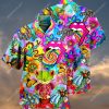 Hippie Feeling Groovy Colorful All Over Printed Hawaiian Shirt