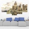 Hogwarts - Harry Potter 8 - Movie 5 Panel Canvas Art Wall Decor