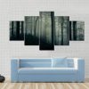 Horror Foggy Jungle - Nature 5 Panel Canvas Art Wall Decor