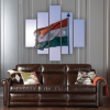 Indian Flag - Abstract 5 Panel Canvas Art Wall Decor