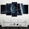 Interstellar Mystery Astronaut - Space Universe 5 Panel Canvas Art Wall Decor