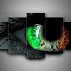Irish - Abstract 5 Panel Canvas Art Wall Decor