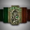 Irish 3 - Abstract 5 Panel Canvas Art Wall Decor