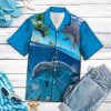 Island Dolphin Beach Hawaiian Shirt Summer Button Up