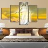 Jesus Christ Abstract S - Religion 5 Panel Canvas Art Wall Decor