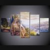 Jesus Overlooking 2 - Religion 5 Panel Canvas Art Wall Decor