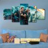 Jurassic World 05 - Movie 5 Panel Canvas Art Wall Decor