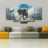 Jurassic World Among Dinosaurs - Movie 5 Panel Canvas Art Wall Decor