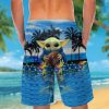 Kansas Jayhawks And Baby Yoda Hawaiian Shirt Shorts