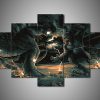 King Kong & Godzilla - Movie 5 Panel Canvas Art Wall Decor