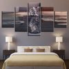 Kitten Dreaming Big Motivational - Animal 5 Panel Canvas Art Wall Decor