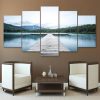 Lake Foot Bridge 2 - Nature 5 Panel Canvas Art Wall Decor