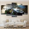 Lamborghini Drifting - Automative 5 Panel Canvas Art Wall Decor