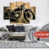 Large Motorbike - Automative 5 Panel Canvas Art Wall Decor