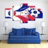 Les Bleus - Sport 5 Panel Canvas Art Wall Decor