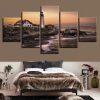 Lighthouse House Sea - Space 5 Panel Canvas Art Wall Decor